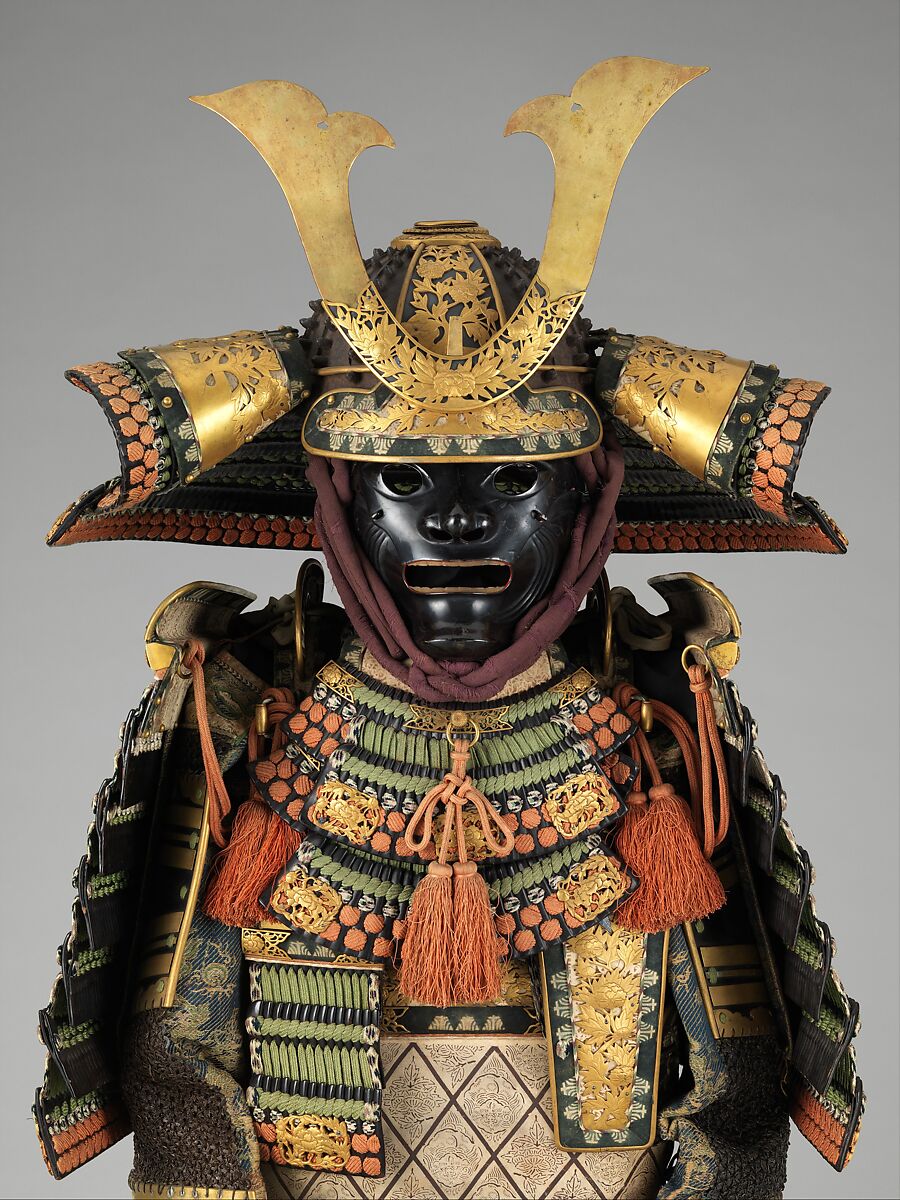 Armor (<i>Yoroi</i>), Iron, lacquer, leather, silk, Japanese