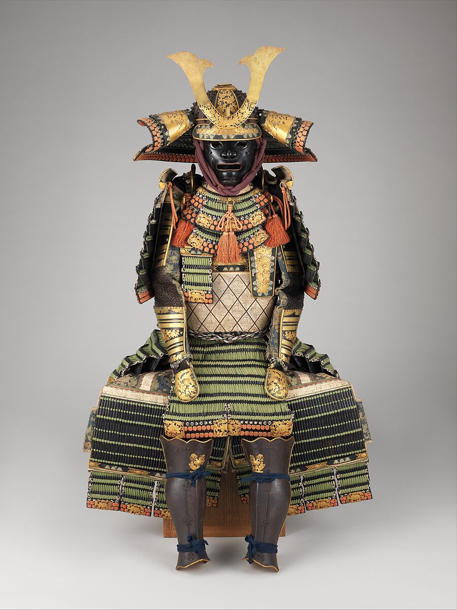 Armor (<i>Yoroi</i>), Iron, lacquer, leather, silk, Japanese 