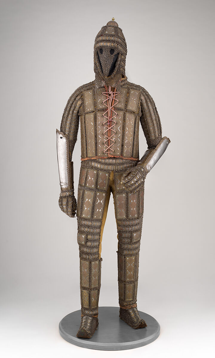 Armor of Mail and Plate, Steel, iron, copper alloy, textile, Indian, Sindh (now Pakistan)