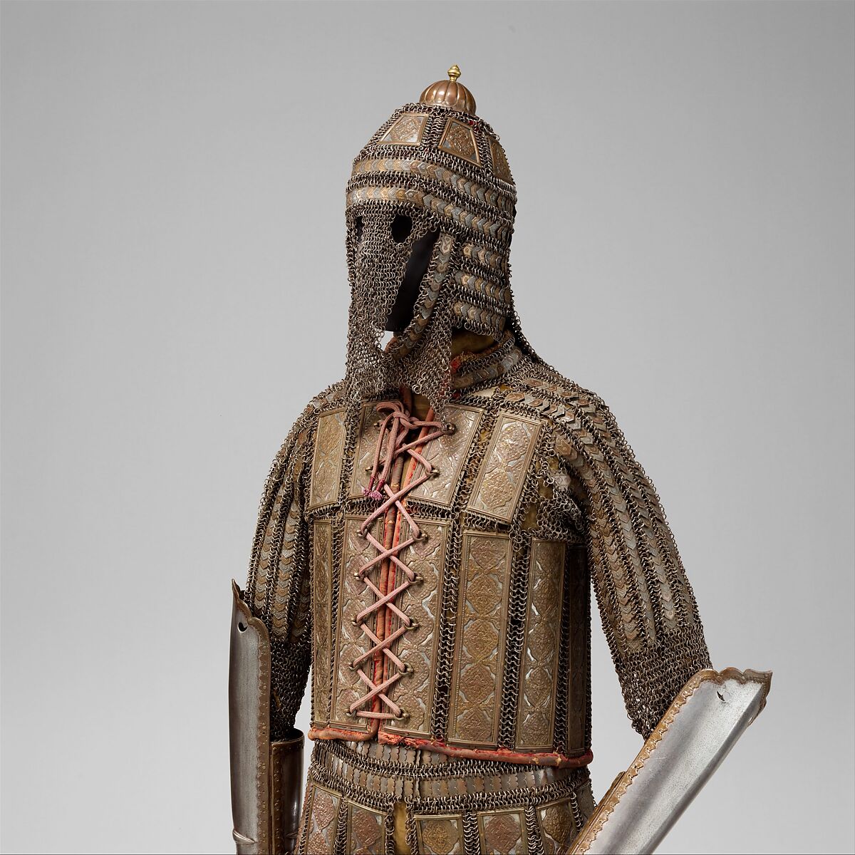 Armor of Mail and Plate, Steel, iron, copper alloy, textile, Indian, Sindh (now Pakistan)
