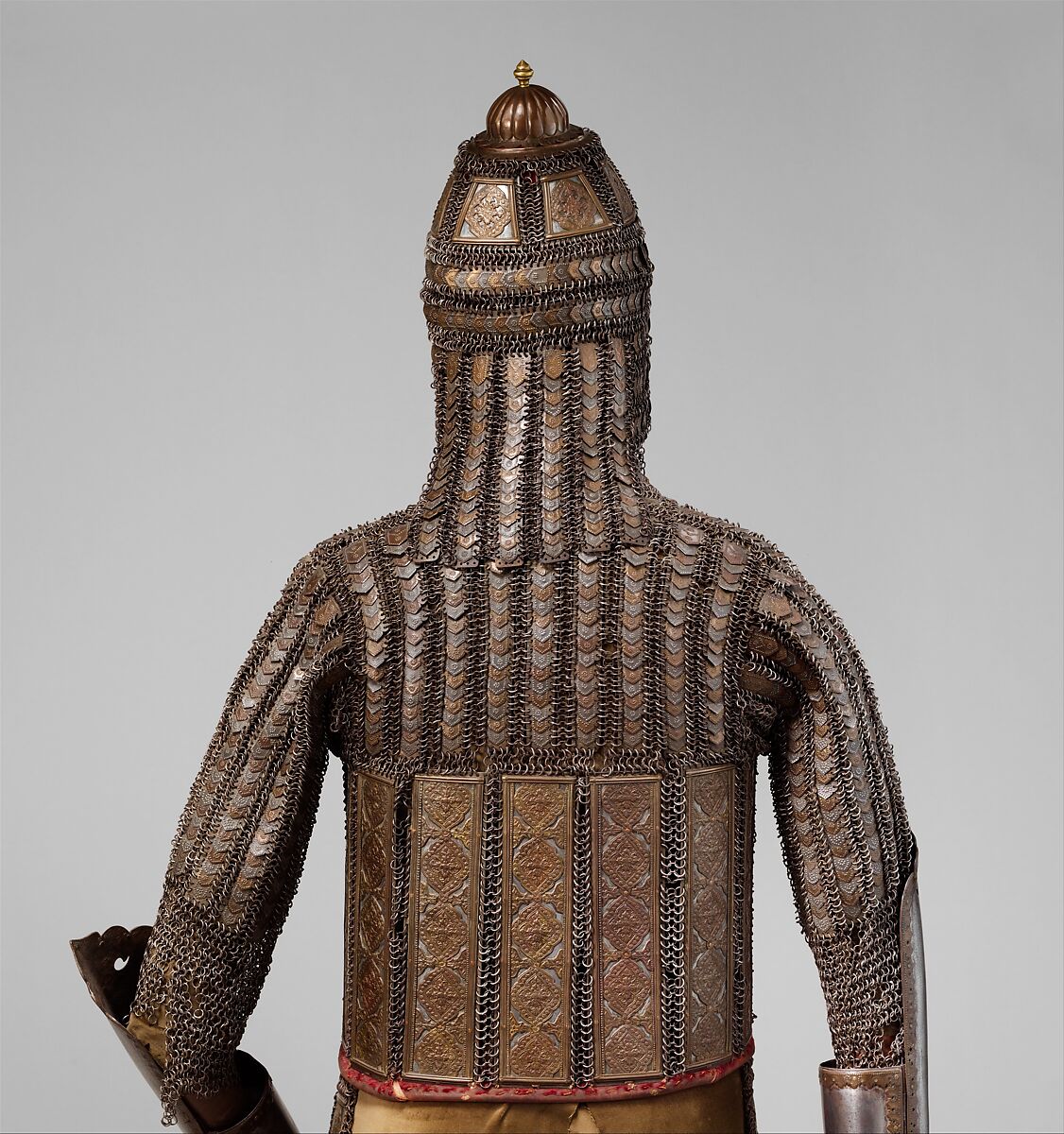 Armor of Mail and Plate, Steel, iron, copper alloy, textile, Indian, Sindh (now Pakistan)