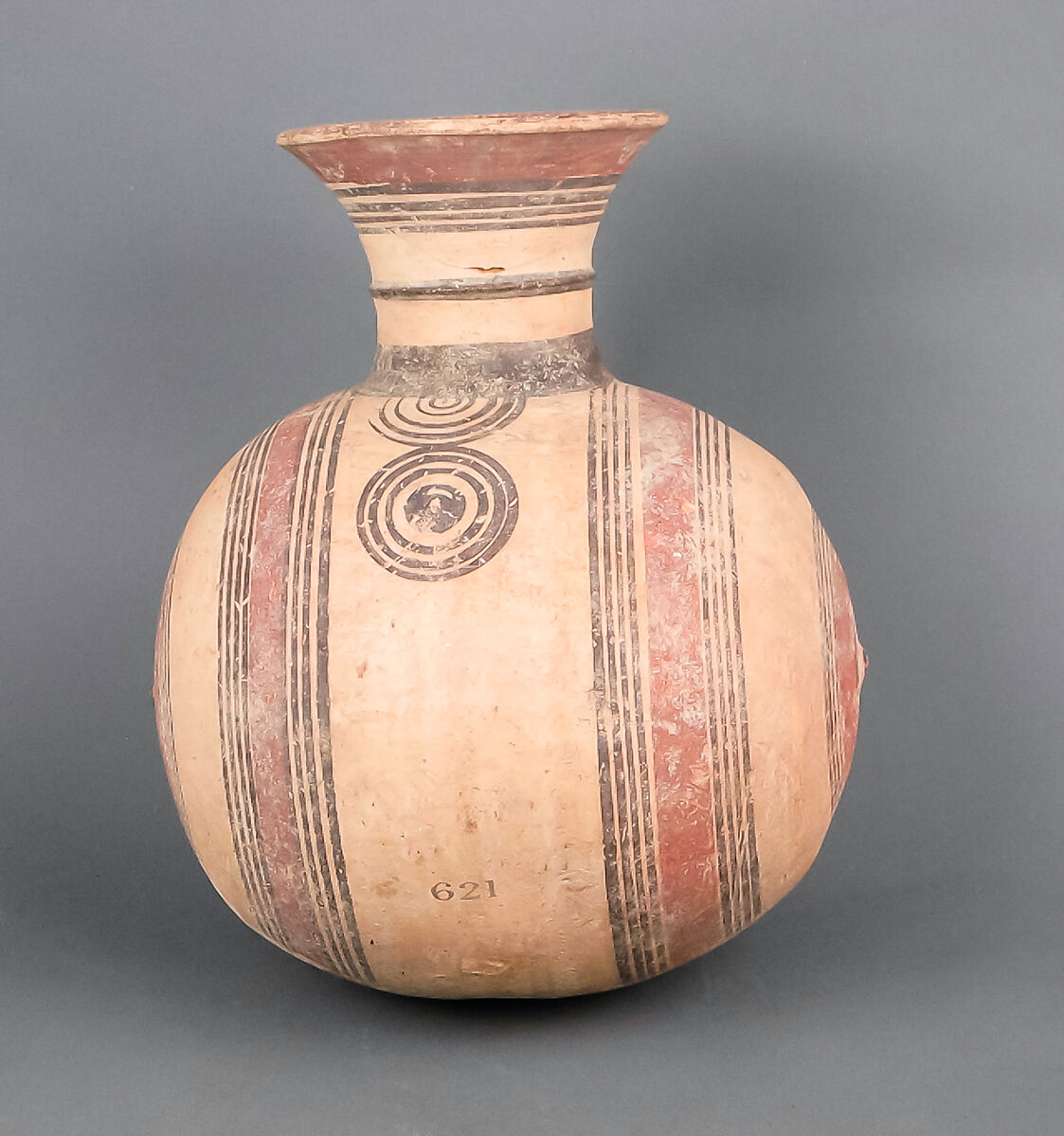 Jug, barrel-shaped, Terracotta, Cypriot 