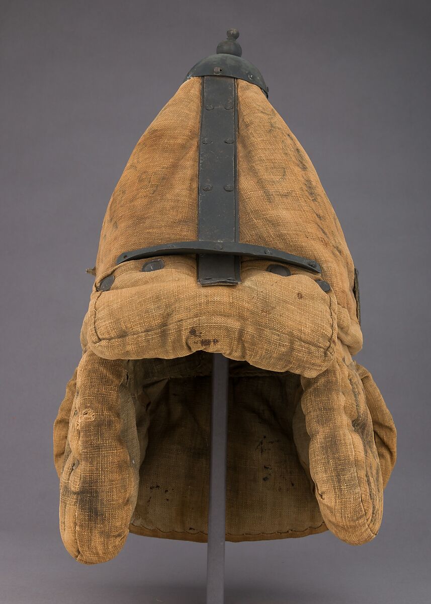 Fabric Armor and Helmet with Buddhist and Taoist symbols, Cotton, hemp, copper alloy, iron, Korean