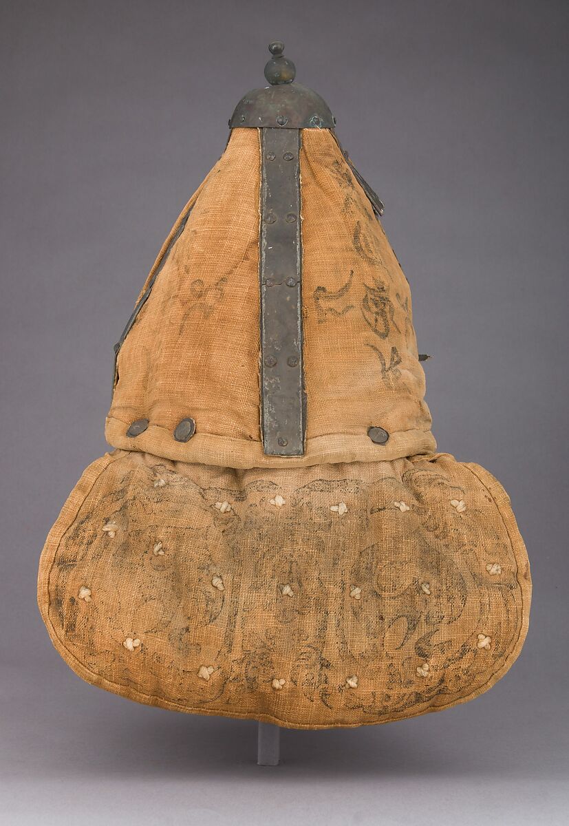 Fabric Armor and Helmet with Buddhist and Taoist symbols, Cotton, hemp, copper alloy, iron, Korean