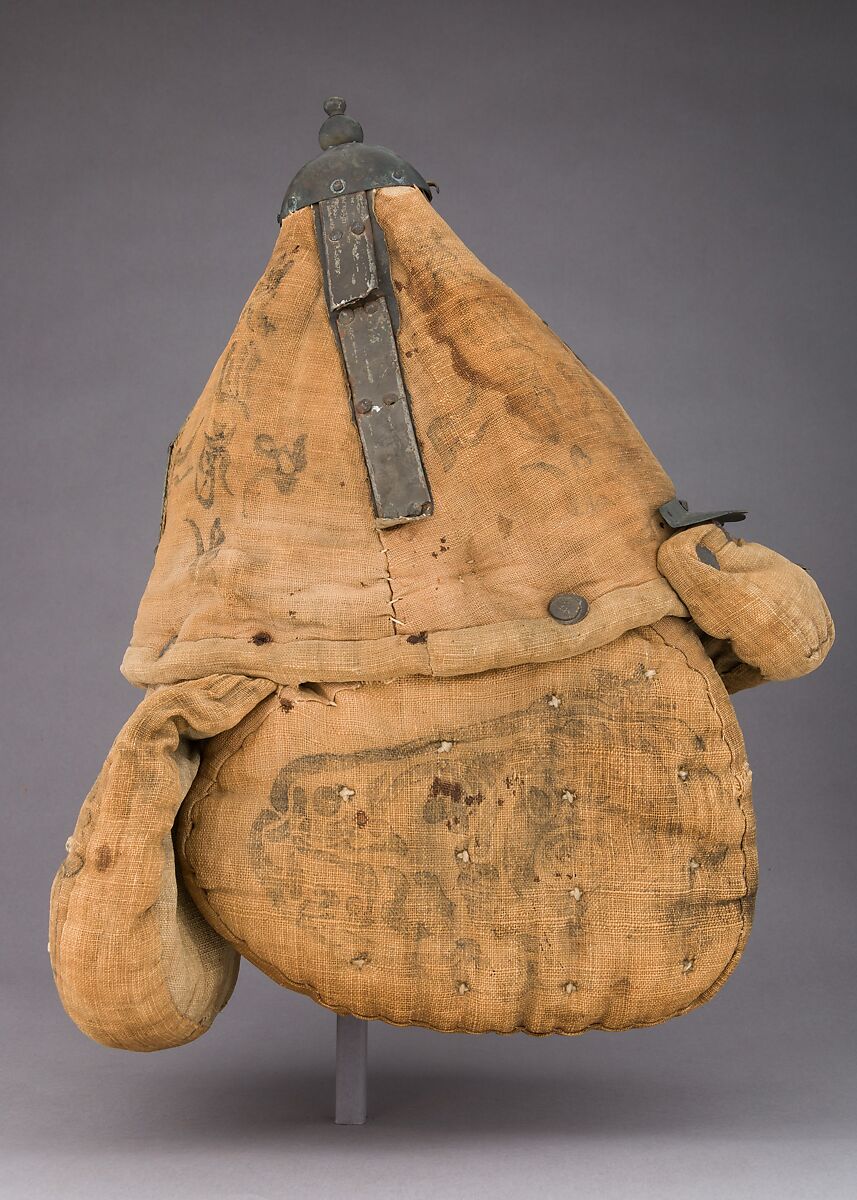 Fabric Armor and Helmet with Buddhist and Taoist symbols, Cotton, hemp, copper alloy, iron, Korean