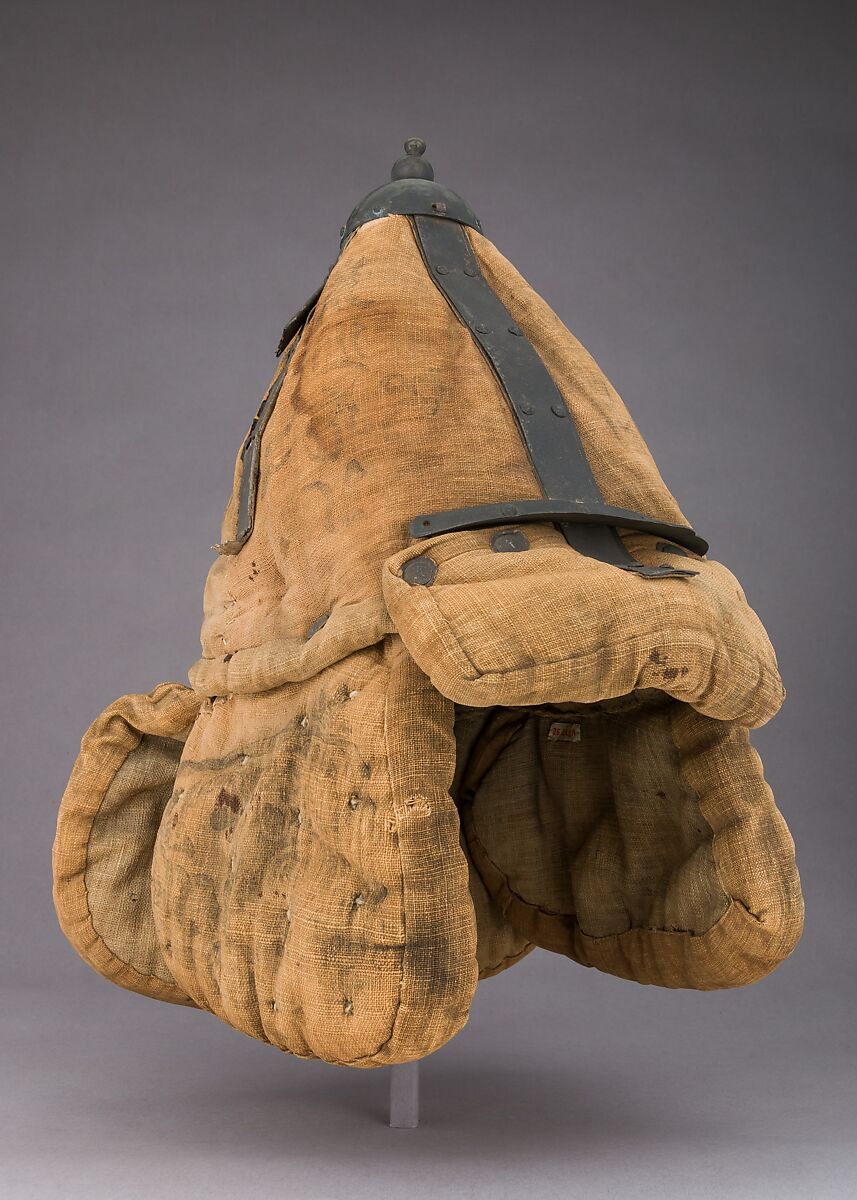 Fabric Armor and Helmet with Buddhist and Taoist symbols, Cotton, hemp, copper alloy, iron, Korean