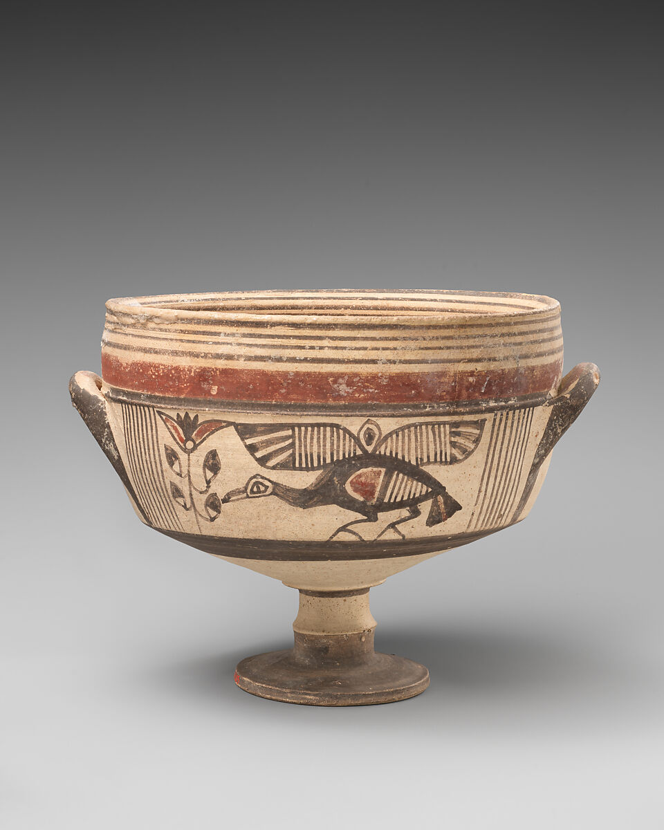 Terracotta kylix (cup), Terracotta, Cypriot