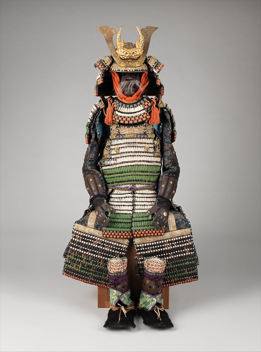 Armor (Haramaki), Iron, lacquer, leather, gilt copper, silk, hair, Japanese 