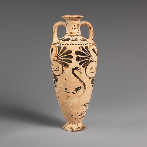 Terracotta amphoriskos (oil flask)