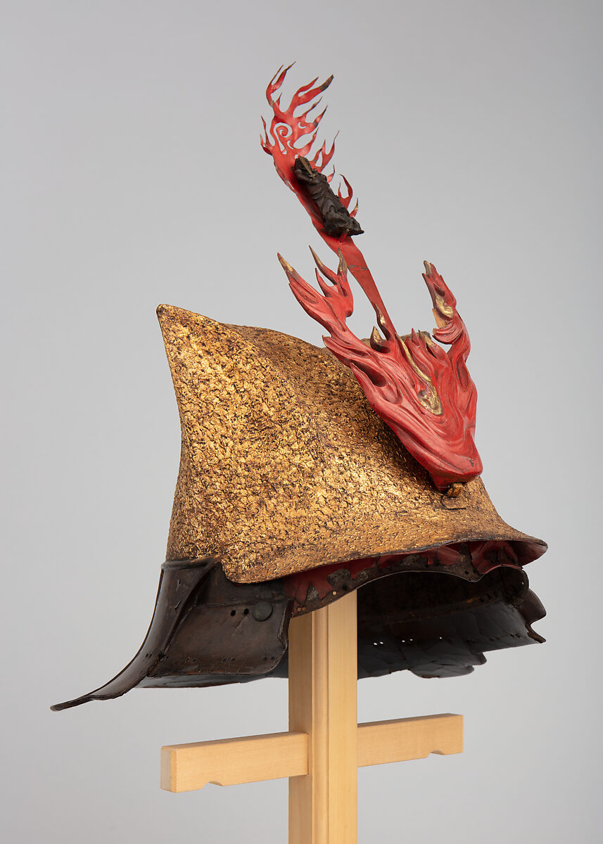 Helmet (<i>Zukinnari Kabuto</i>), Iron, lacquer, Japanese