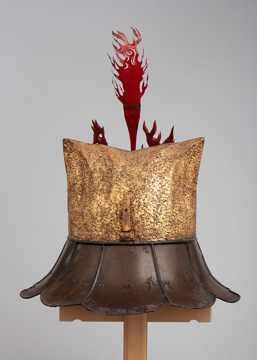 Helmet (<i>Zukinnari Kabuto</i>), Iron, lacquer, Japanese