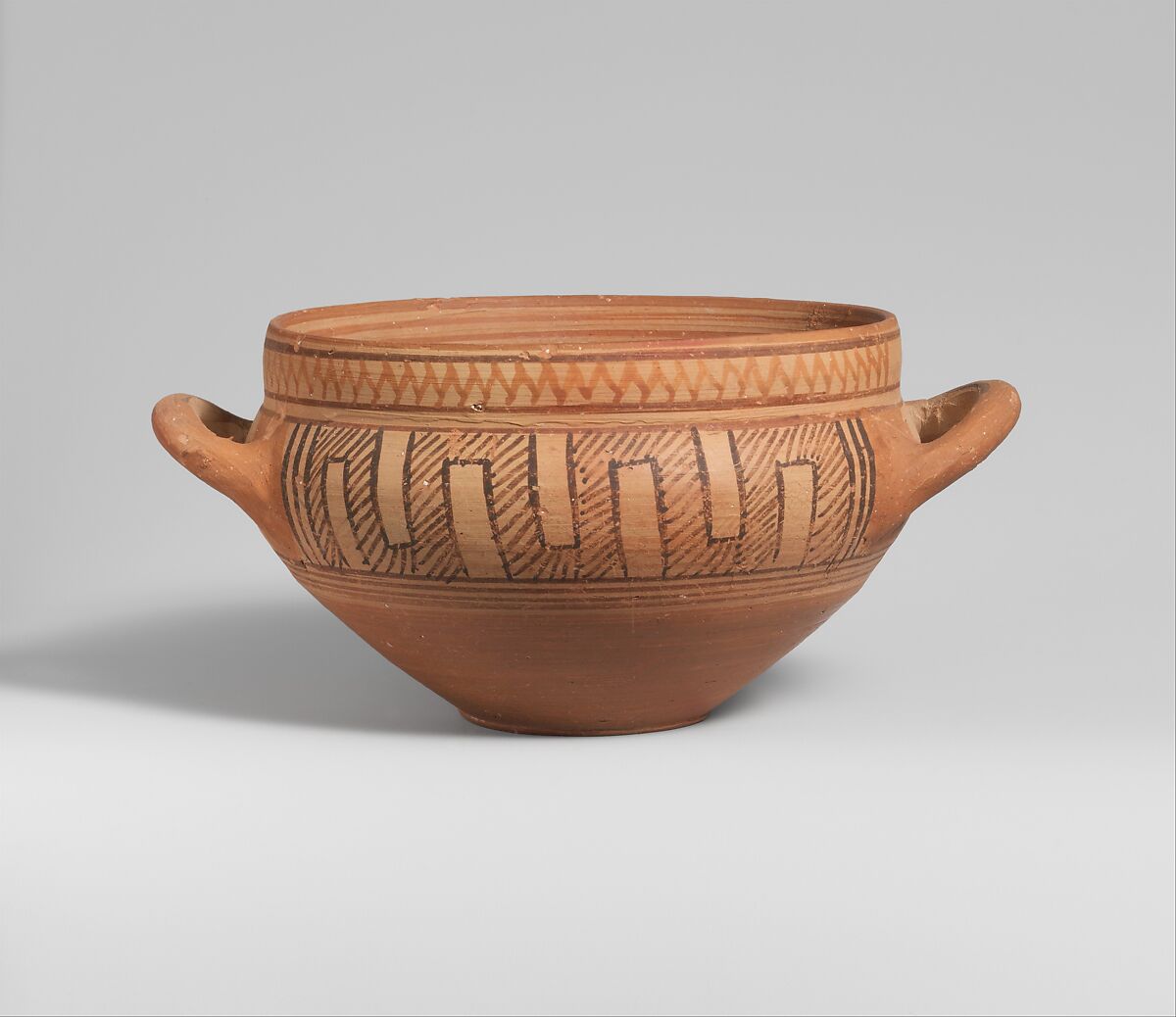 Terracotta skyphos (deep drinking cup), Terracotta, Cypriot 
