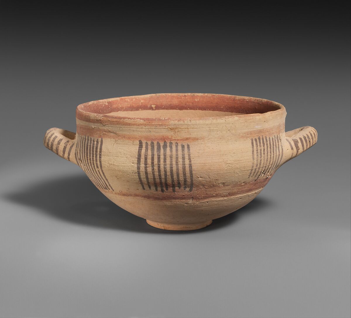 Terracotta skyphos (deep drinking cup), Terracotta, Euboean or Cypriot 