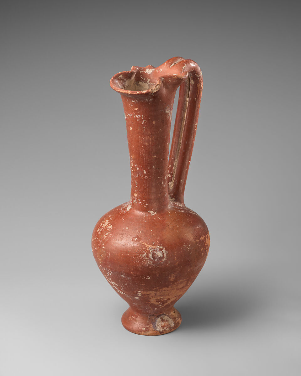 Terracotta trefoil jug, Terracotta, Phoenician