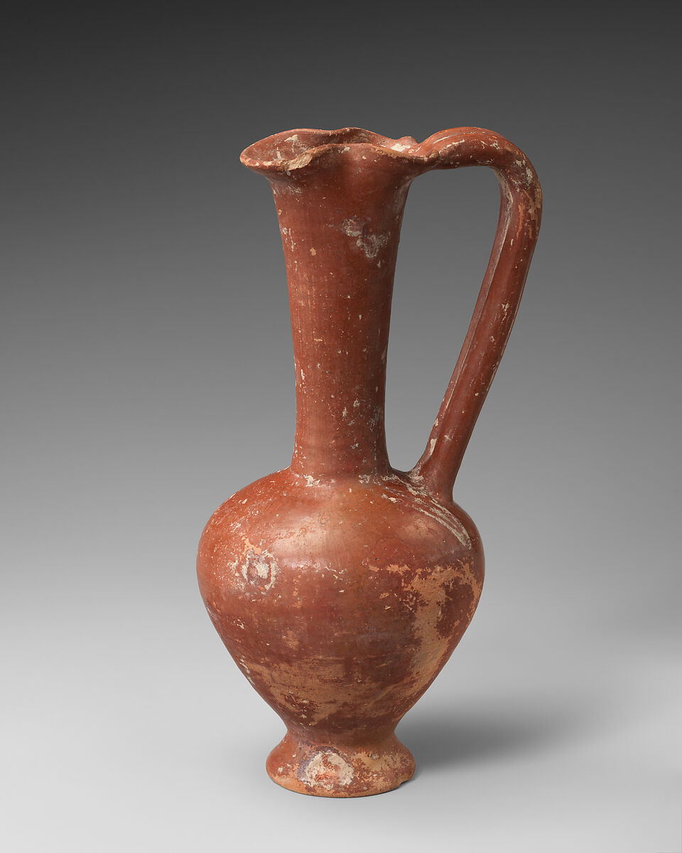 Terracotta trefoil jug, Terracotta, Phoenician