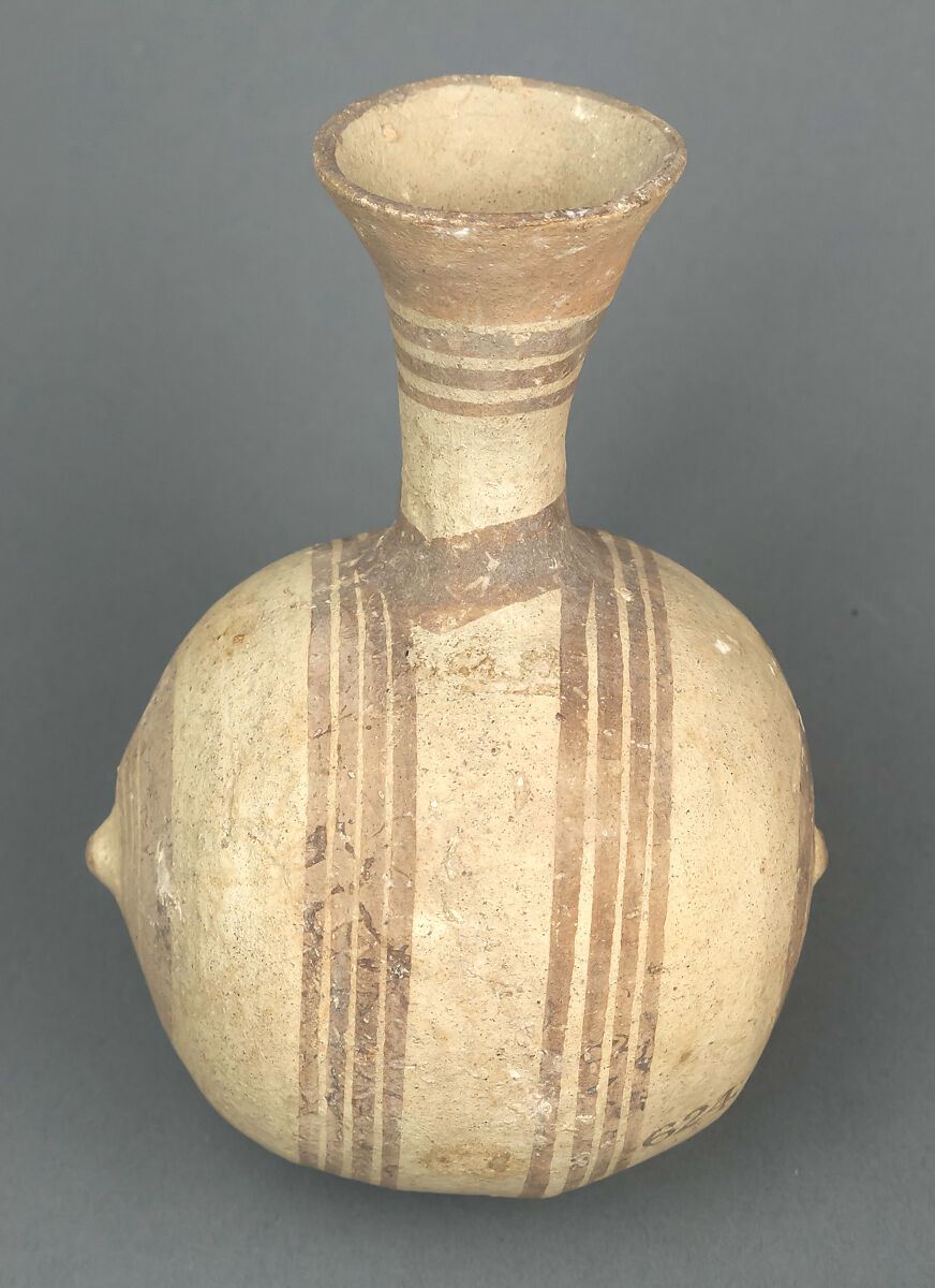 Jug, barrel-shaped, Terracotta, Cypriot 