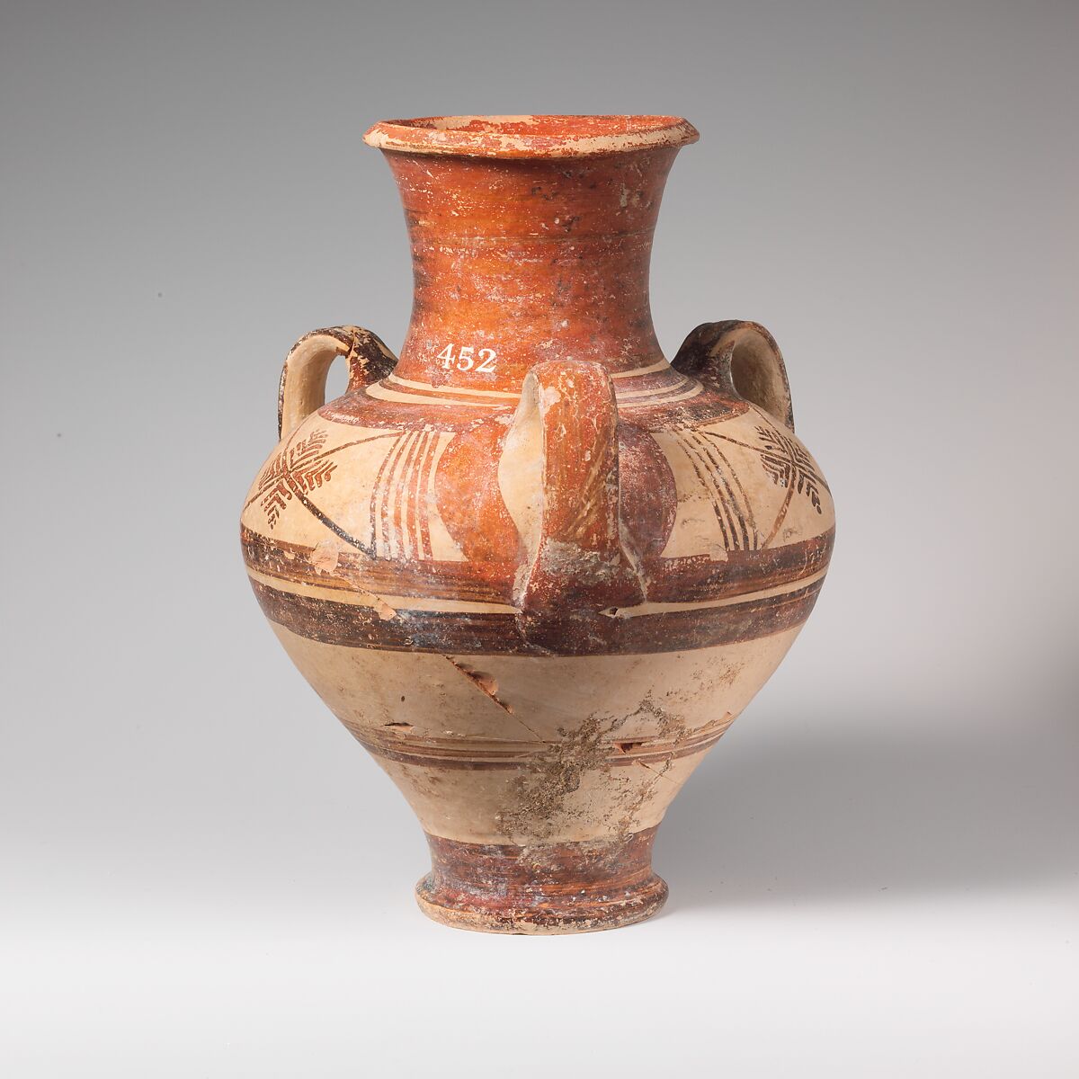 Terracotta pithoid jar, Terracotta, Mycenaean 