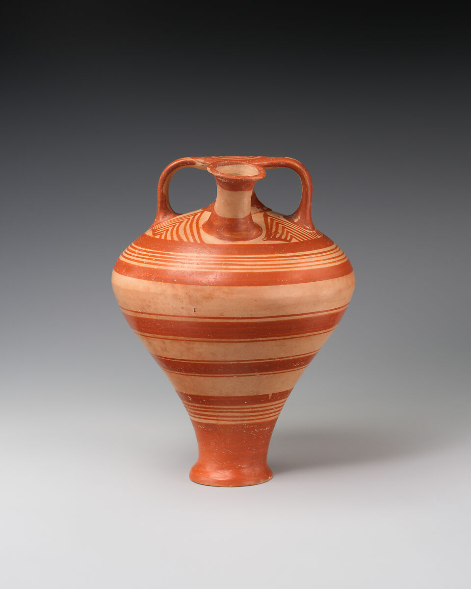 Terracotta stirrup jar, Terracotta, Mycenaean