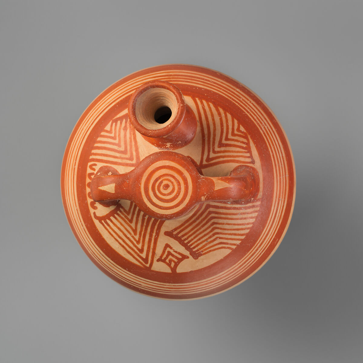 Terracotta stirrup jar, Terracotta, Mycenaean