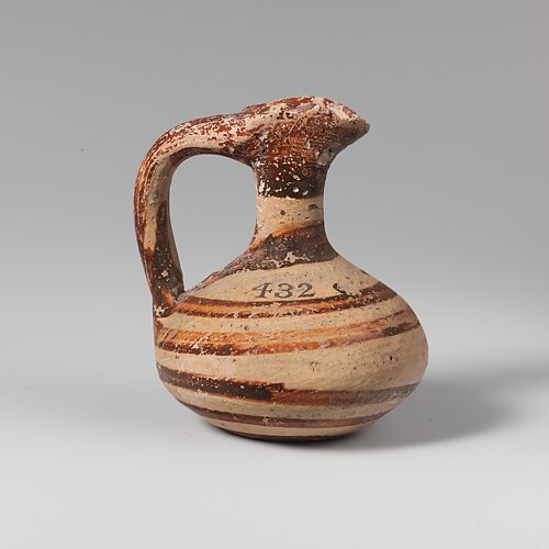 Terracotta beak-spouted jug