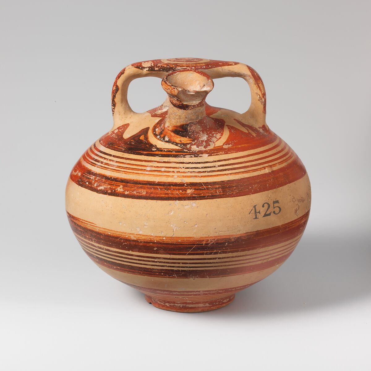 Terracotta stirrup jar, Terracotta, Mycenaean 