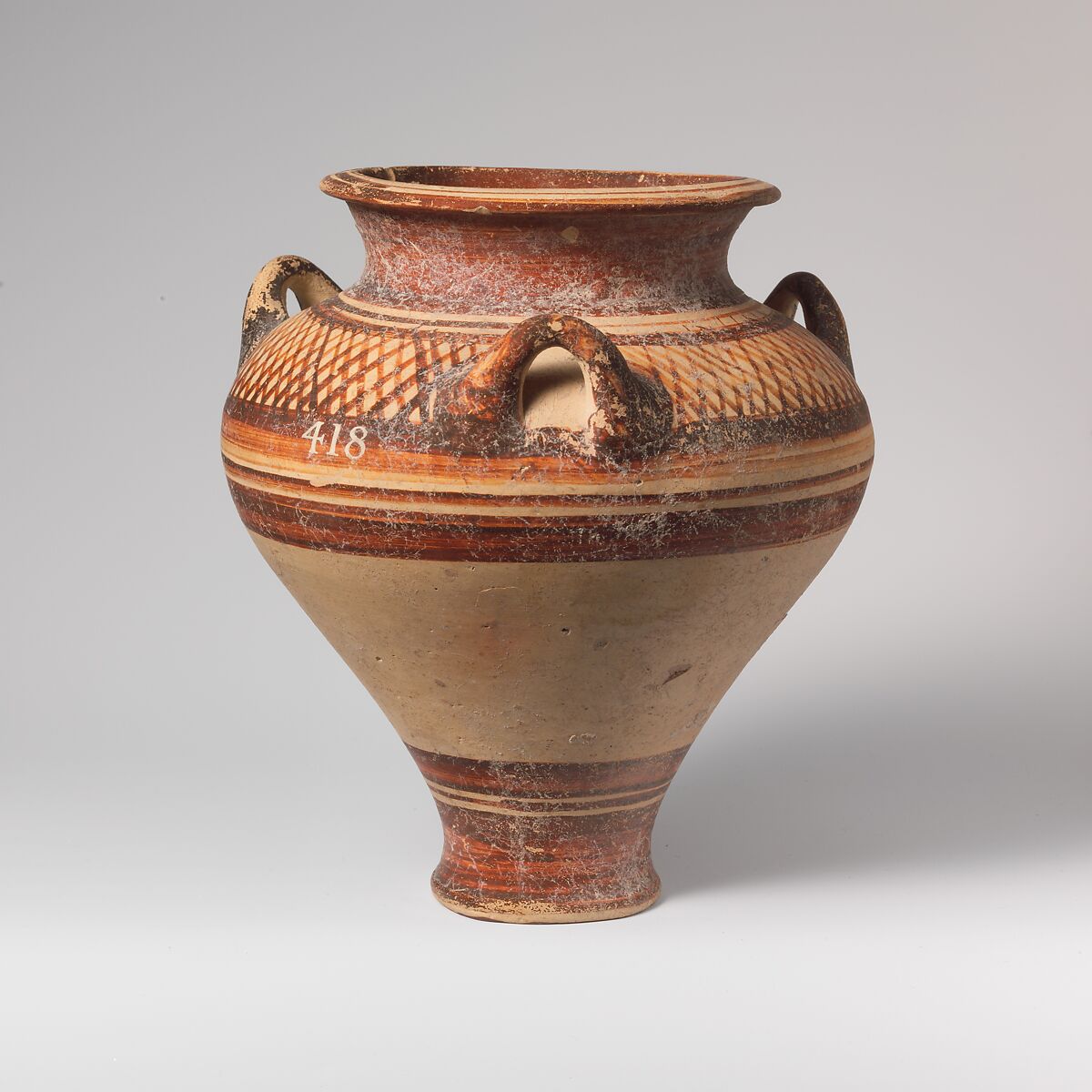 Terracotta pithoid jar, Terracotta, Mycenaean 