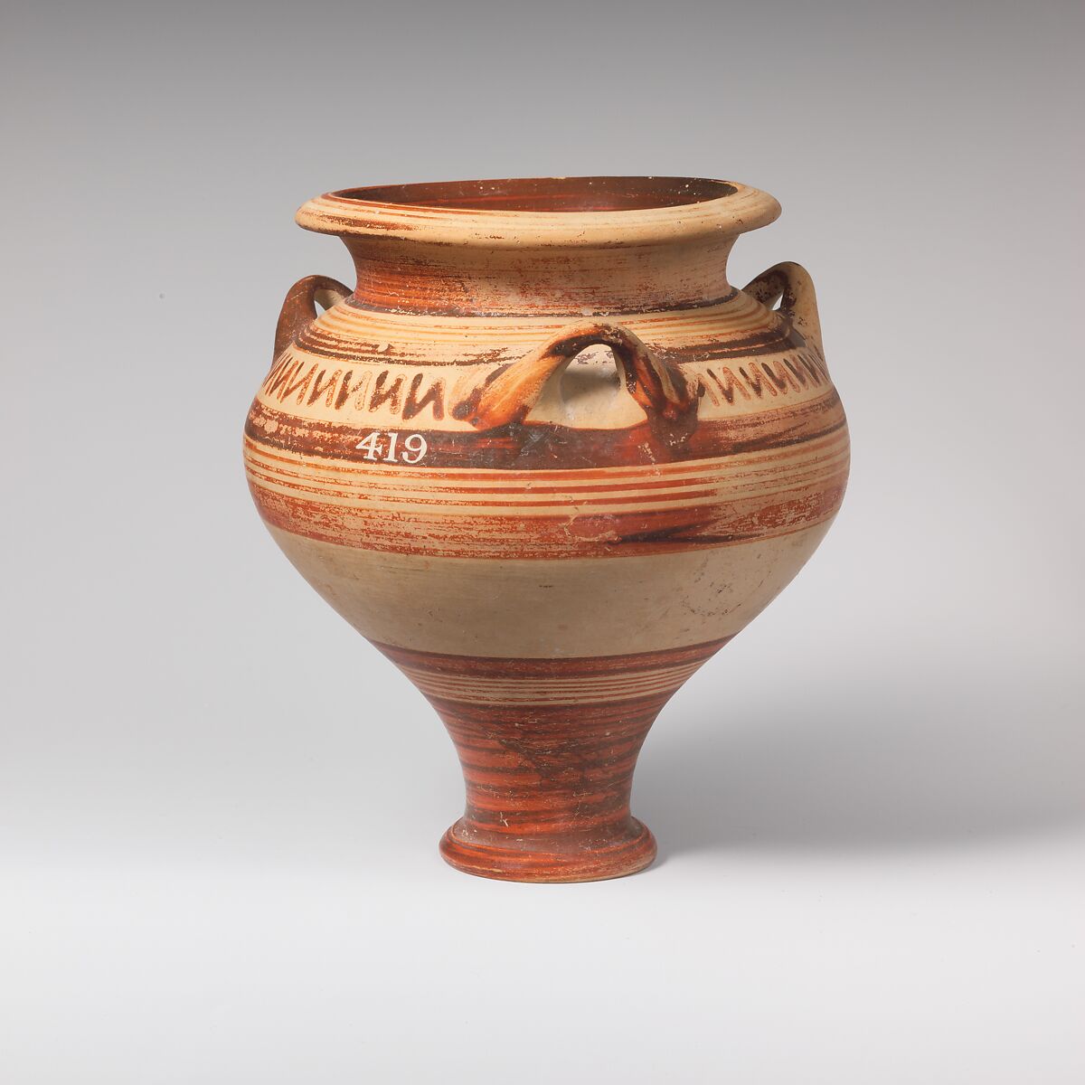 Terracotta pithoid jar, Terracotta, Mycenaean 