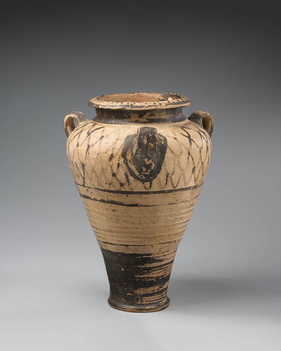 Terracotta pithoid jar, Terracotta, Mycenaean