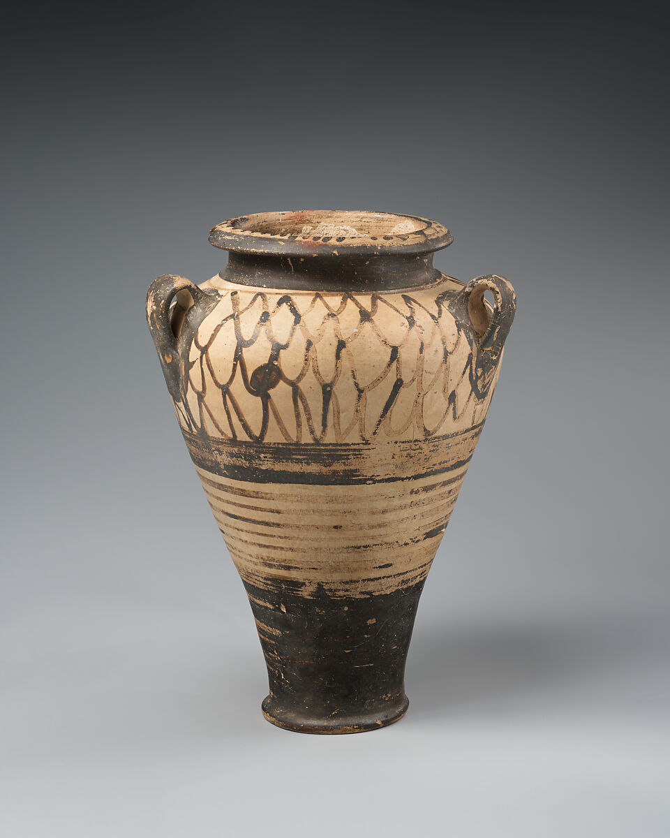 Terracotta pithoid jar, Terracotta, Mycenaean 