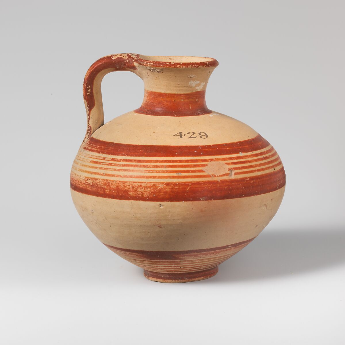 Terracotta jug, Terracotta, Mycenaean 