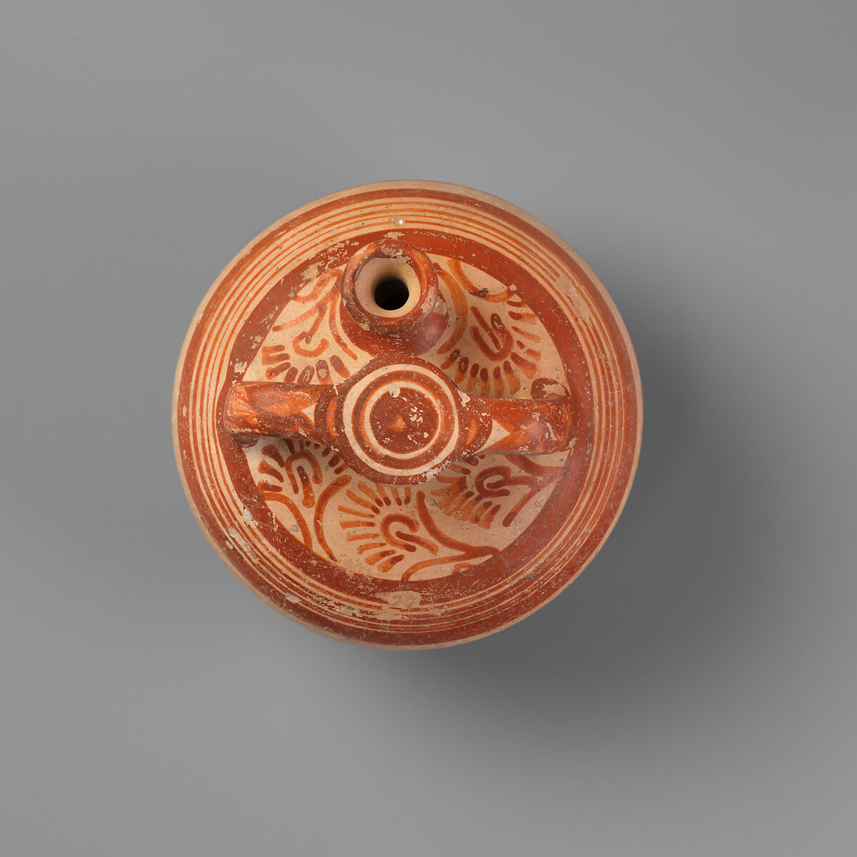 Terracotta stirrup jar, Terracotta, Mycenaean