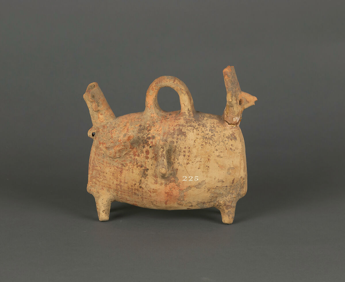 Askos in the form of an animal, Terracotta, Cypriot 