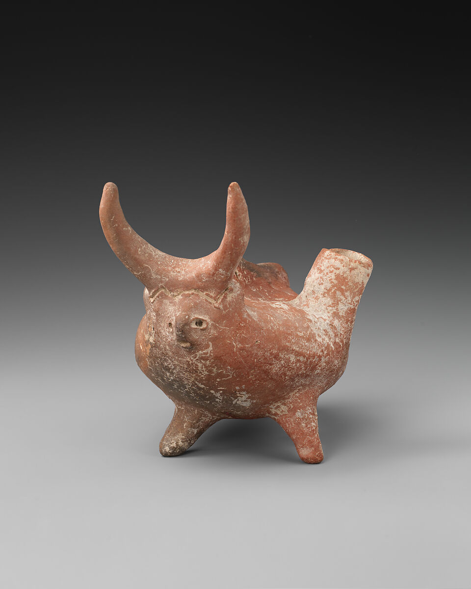 Terracotta askos (vessel) in the form of an animal, Terracotta, Cypriot