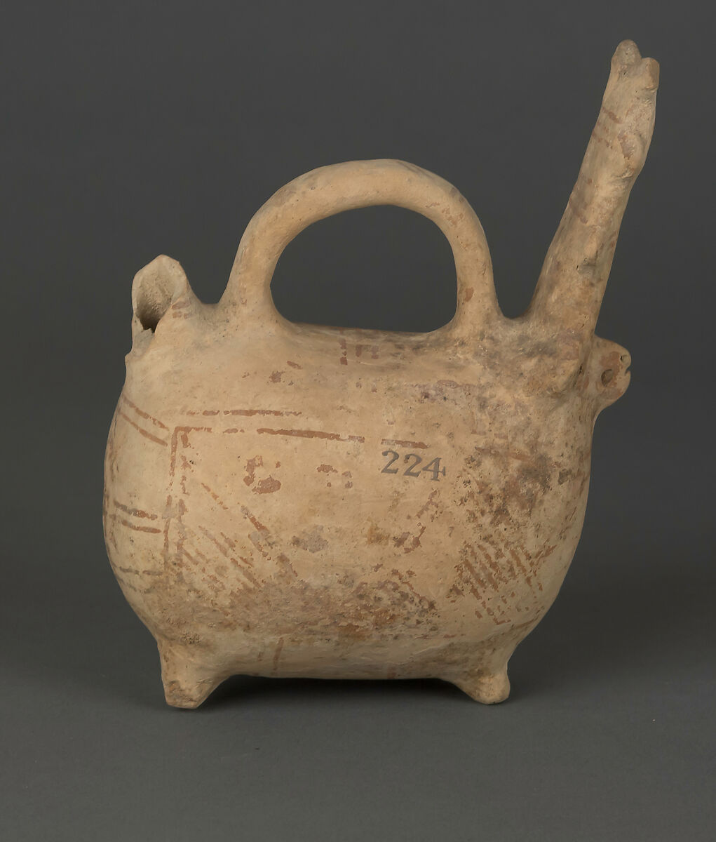 Askos in the form of an animal, Terracotta, Cypriot 