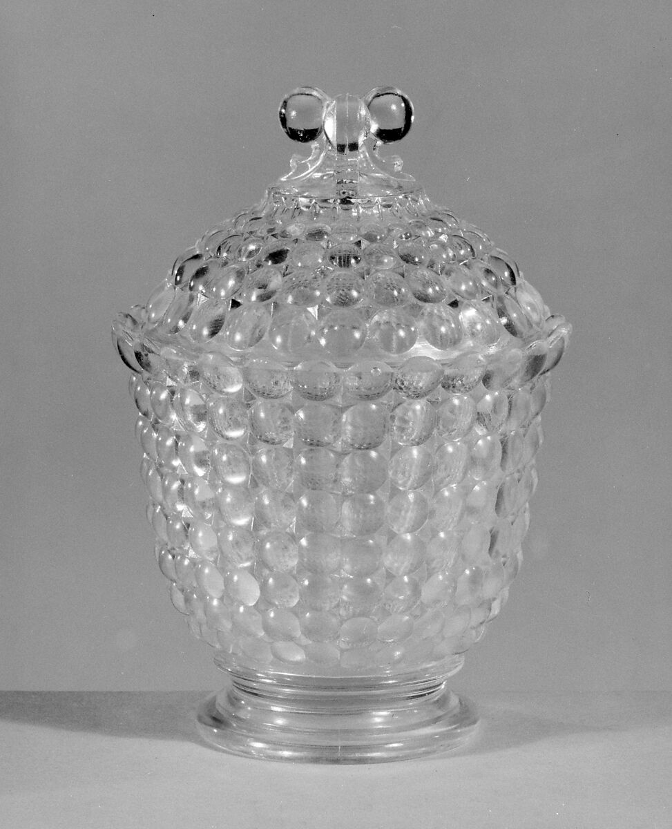 Marmalade Jar, Adams and Company, Pressed yellow glass, American 