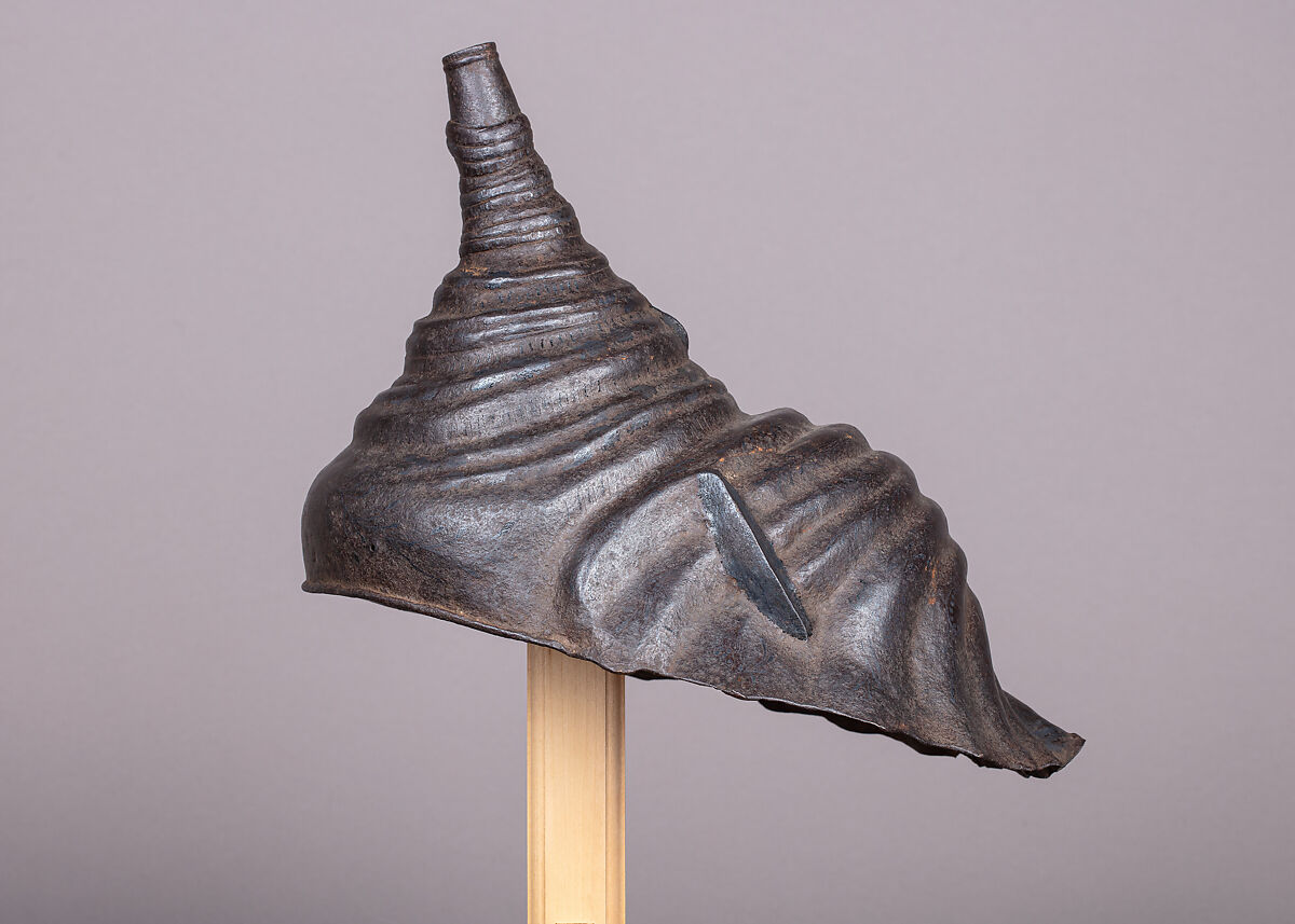 Helmet, Iron, steel, silver, Japanese