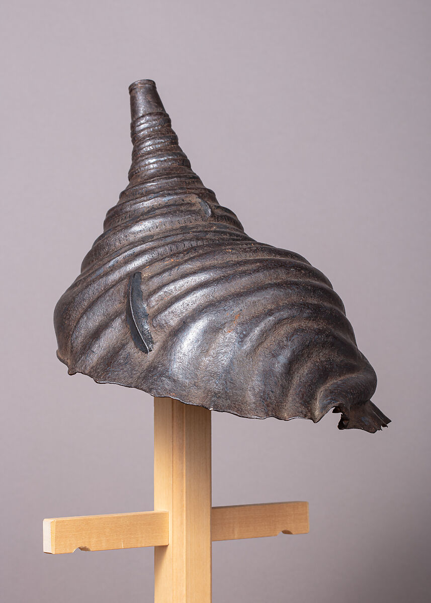 Helmet, Iron, steel, silver, Japanese