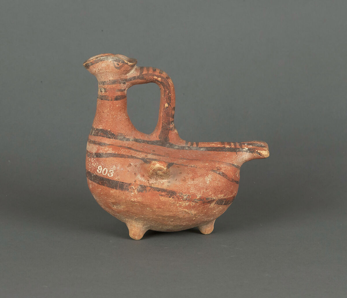 Askos in the form of a bird, Terracotta, Cypriot 