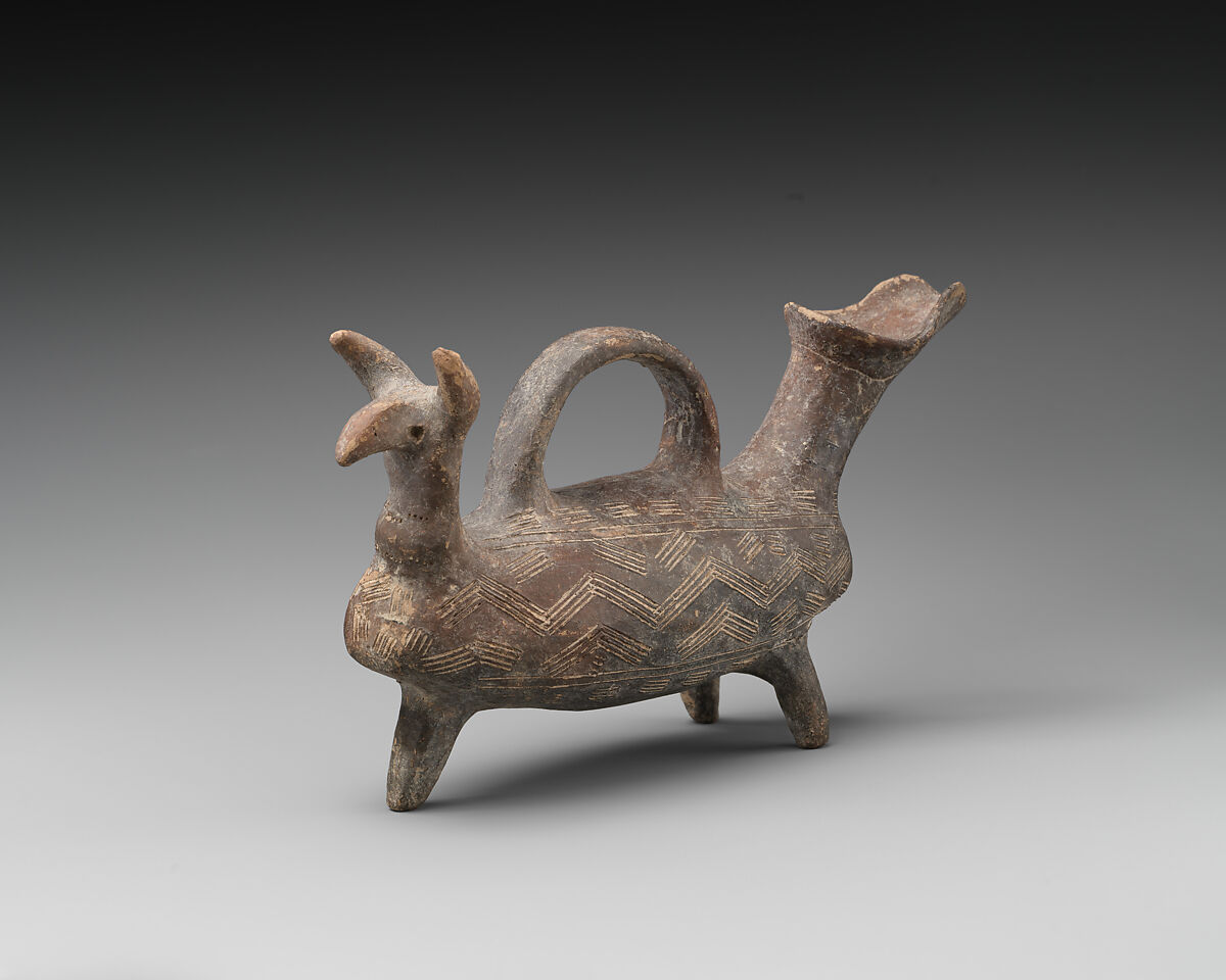 Terracotta zoomorphic askos (vessel), Terracotta, Cypriot