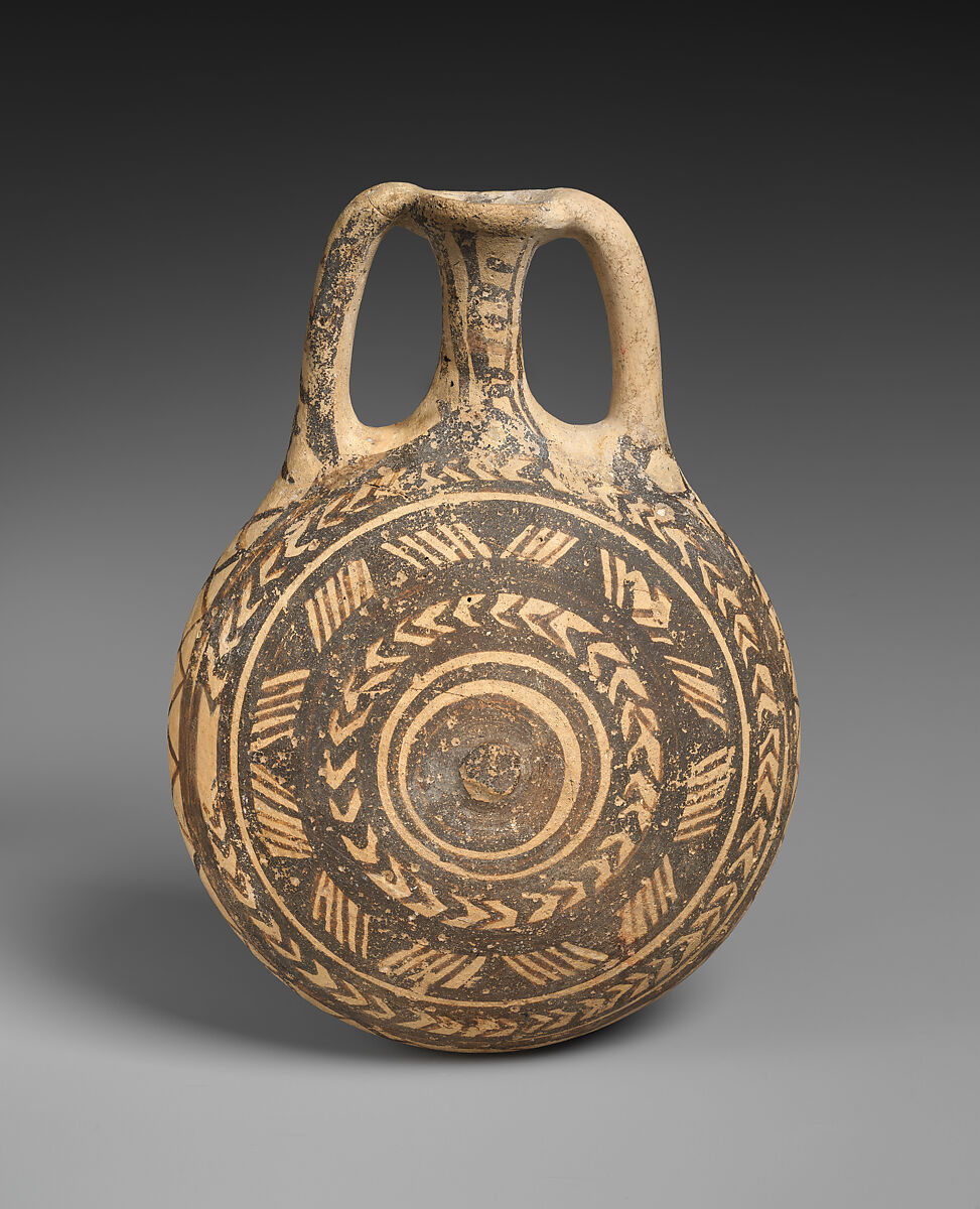 Terracotta lentoid flask, Terracotta, Cypriot