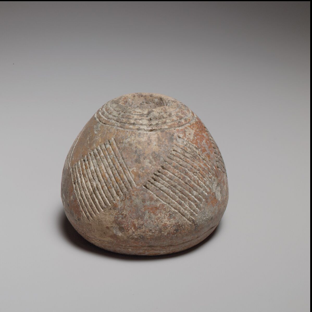 Conical-hemispherical spindle-whorl, Terracotta, Cypriot 