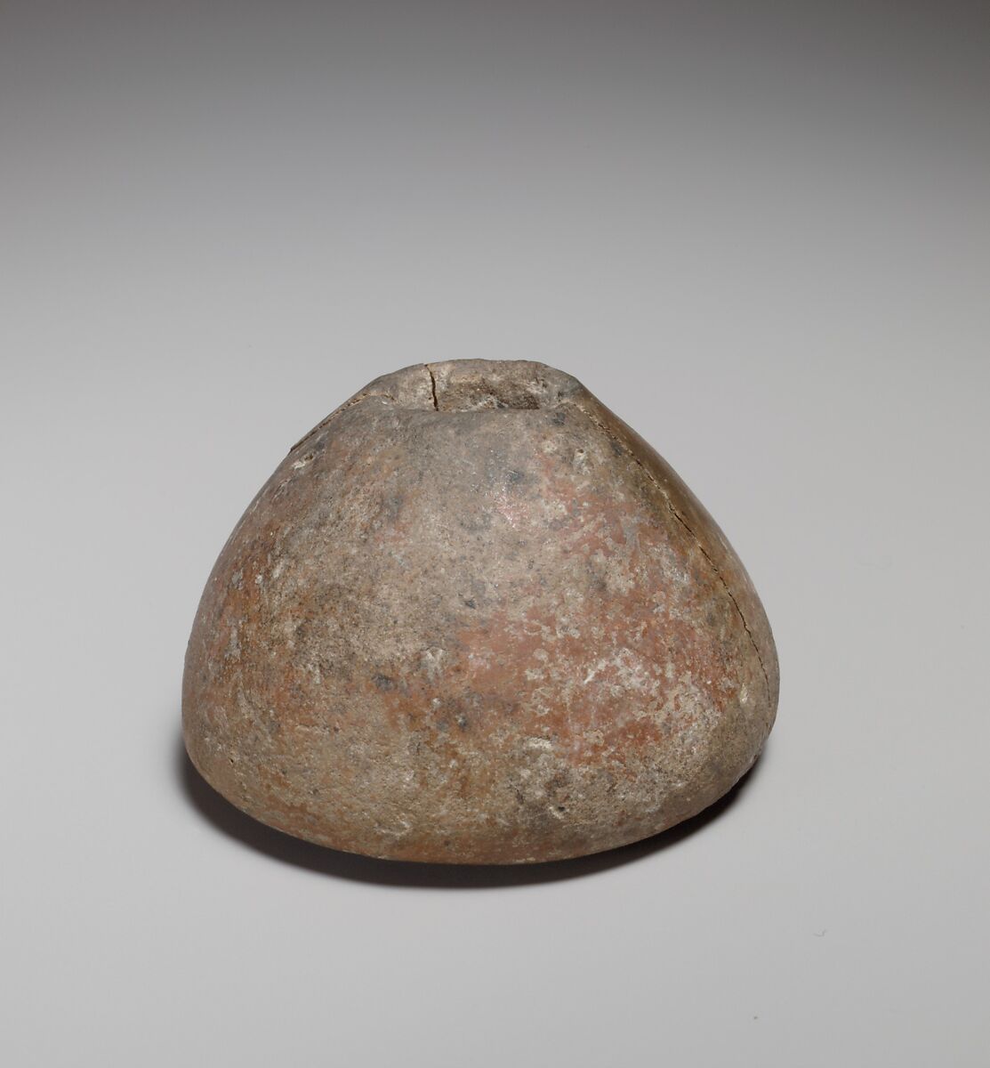 Conical-hemispherical spindle-whorl with flat base, Terracotta, Cypriot 