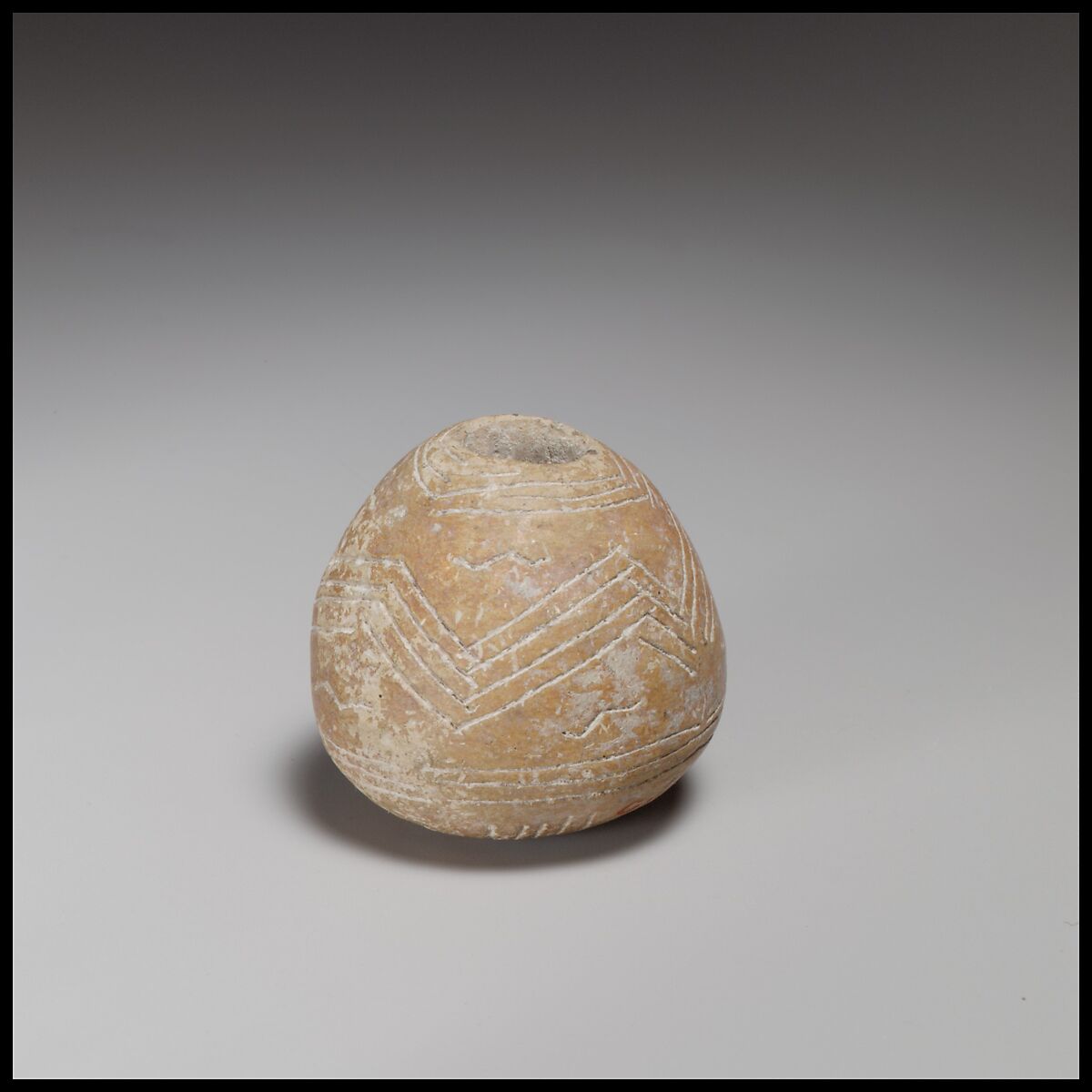 Terracotta conical-hemispherical spindle-whorl with rounded base, Terracotta, Cypriot 