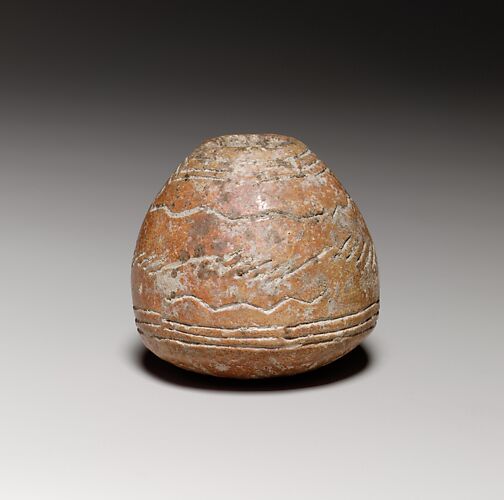 Terracotta conical-hemispherical spindle-whorl with rounded base