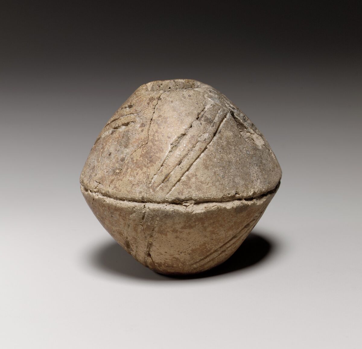 Terracotta biconical spindle-whorl, Terracotta, Cypriot 