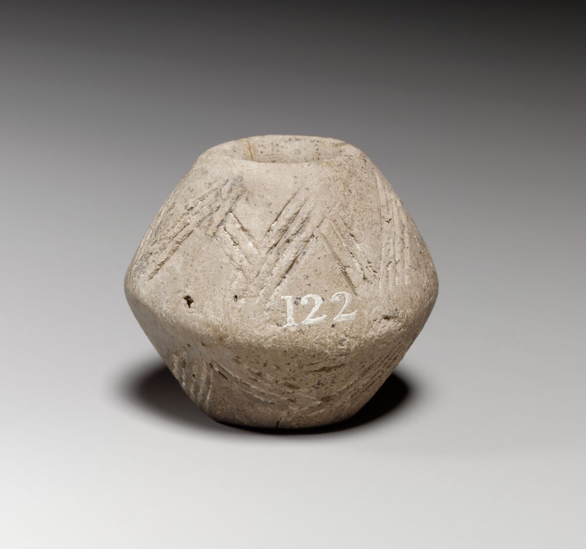 Terracotta biconical spindle-whorl, Terracotta, Cypriot 