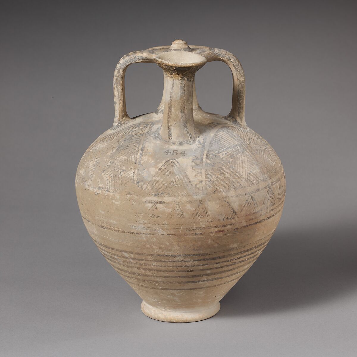 Terracotta stirrup jar, Terracotta, Cypriot 