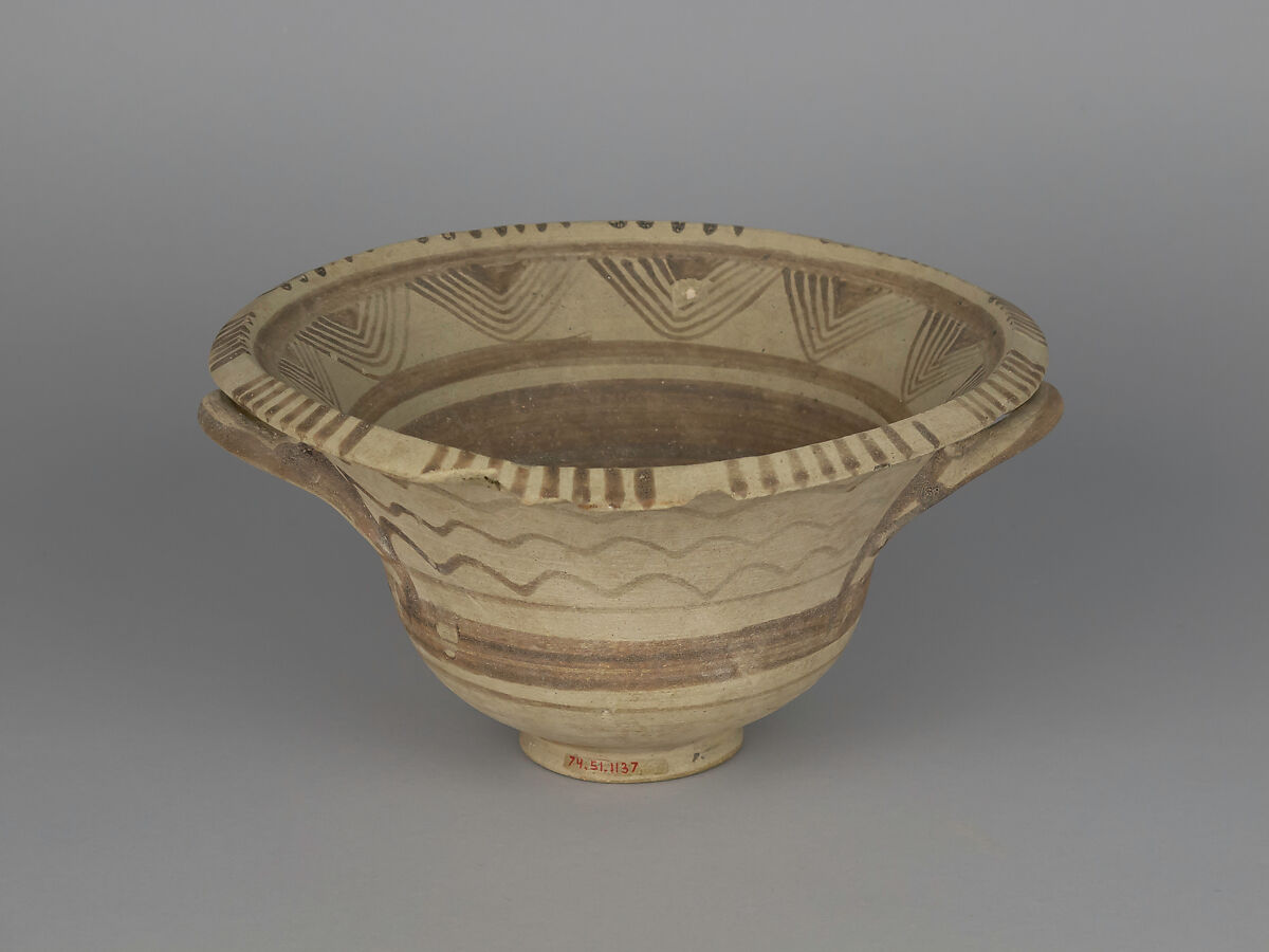 Terracotta kalathos (basket), Terracotta, Cypriot 