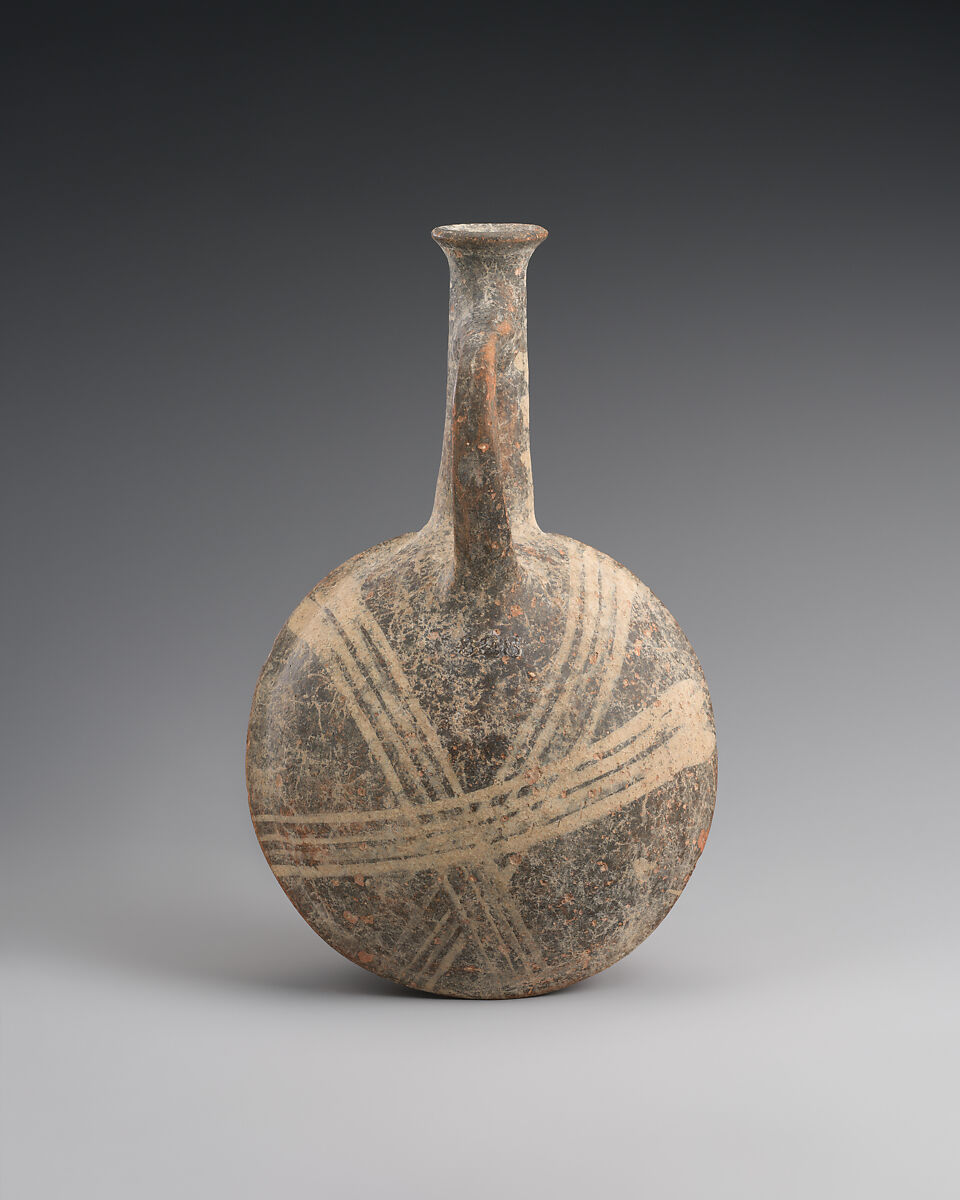 Terracotta lentoid flask, Terracotta, Cypriot