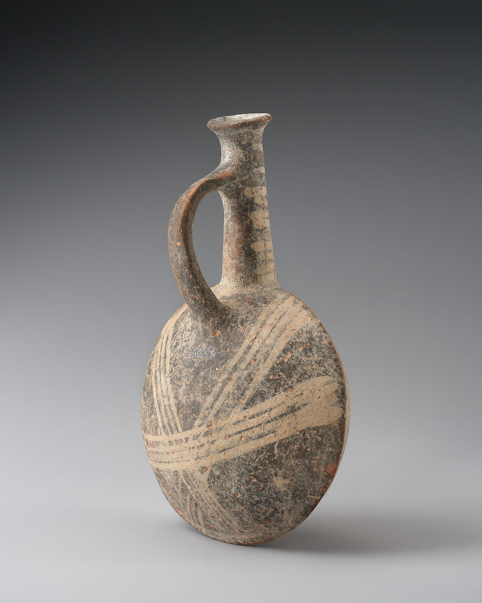 Terracotta lentoid flask, Terracotta, Cypriot